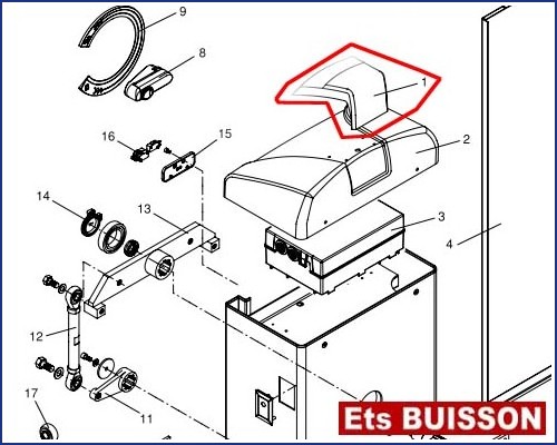 BENINCA EVA7 (2/2) - Couvercle N°1 Réf 9686428